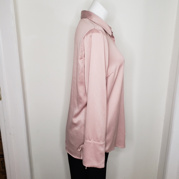 Motherhood tie sleeve button-down maternity, mauve - Picture 2 of 16